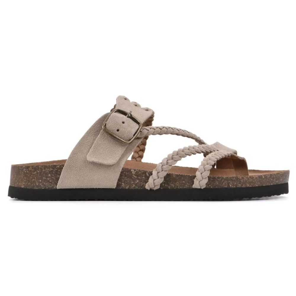 Elegant Braided Slip-On Sandals for Women